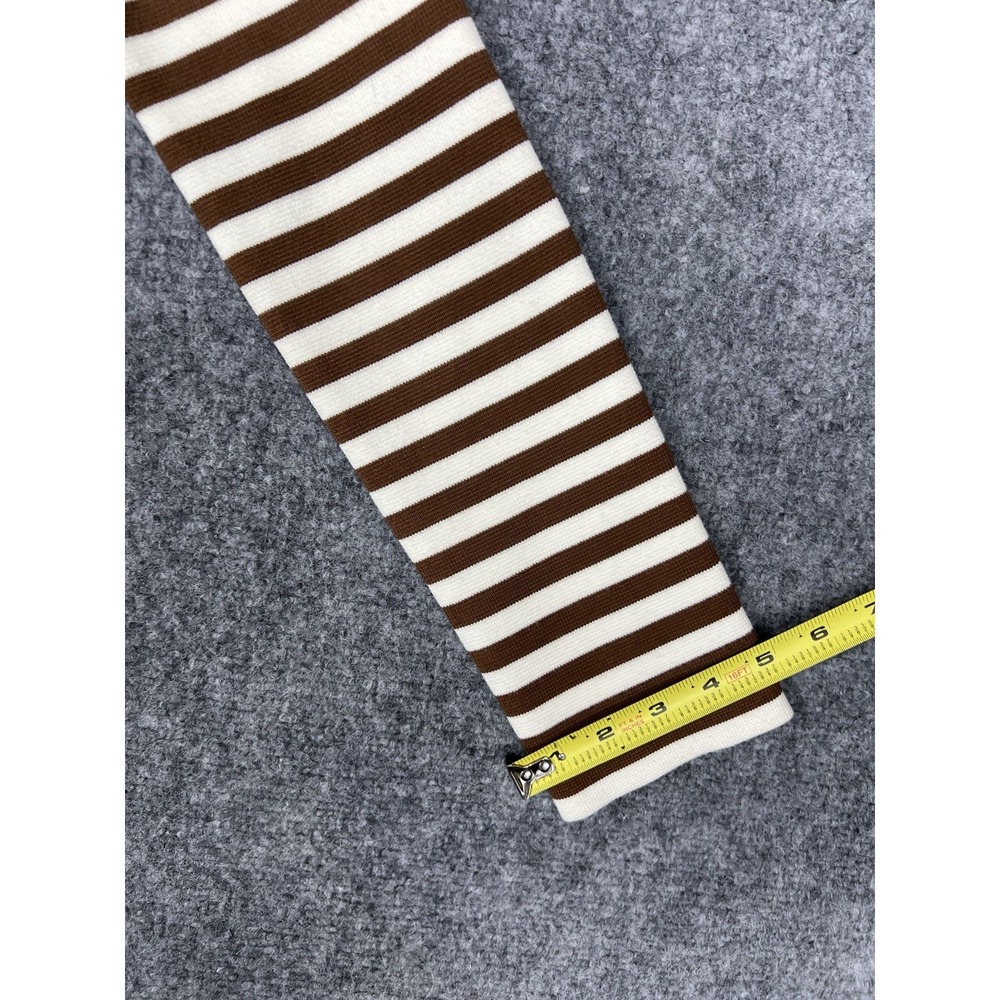 Aritzia Babaton Notable Cardigan XS Brown White Striped Cropped NWT - Picture 8 of 15